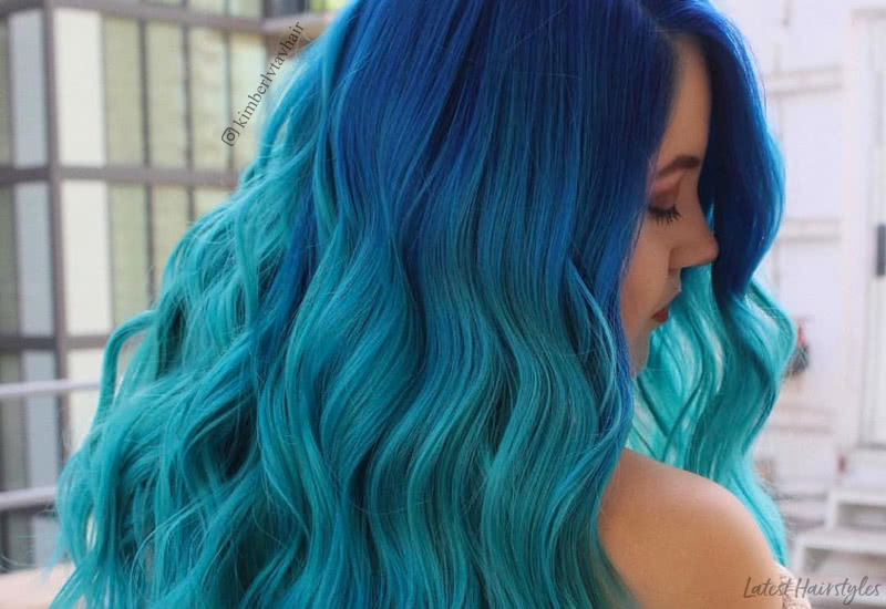 Aqua Blue Ombre Hair Colour Freedom Review