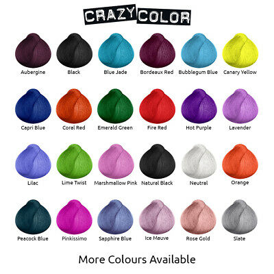 Crazy Color Hair Dye shades