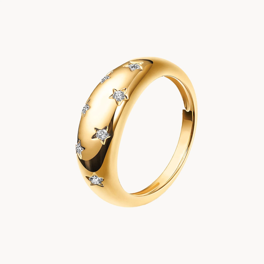 Olivia Brown Star Ring with white background