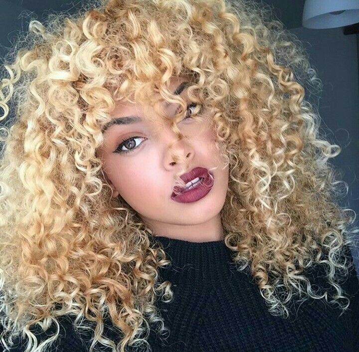 Black And Blonde Curly Hair
