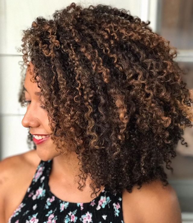 Highlights On Curly Black Hair