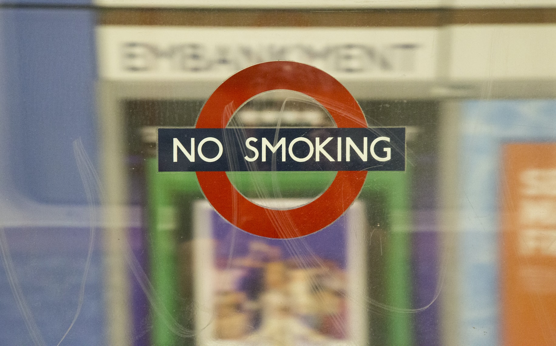 No Smoking Sign in the London Underground 