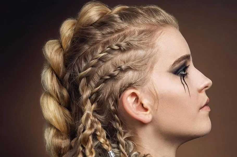 Blonde Braided Viking Hair - wide 8