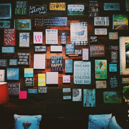 Free Photo of Assorted Letter Board Quote Hanged on Wall Stock Photo